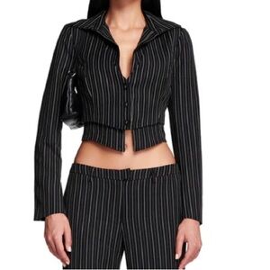 I am Gia Havena pinstripe jacket blazer